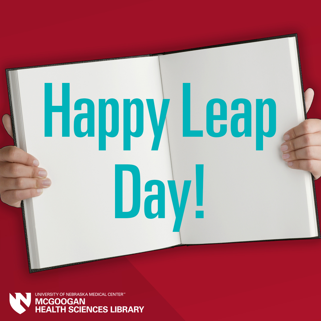 UNMCLibrary's tweet photo. An extra day in the year means you have one more day you can spend with us in @unmclibrary! ๐๐
Learn about library services and resources available: https://t.co/aBL0SP93SD
#LeadDay #LeapYear #HealthSciences #McGooganLibrary https://t.co/yPOHDGma01