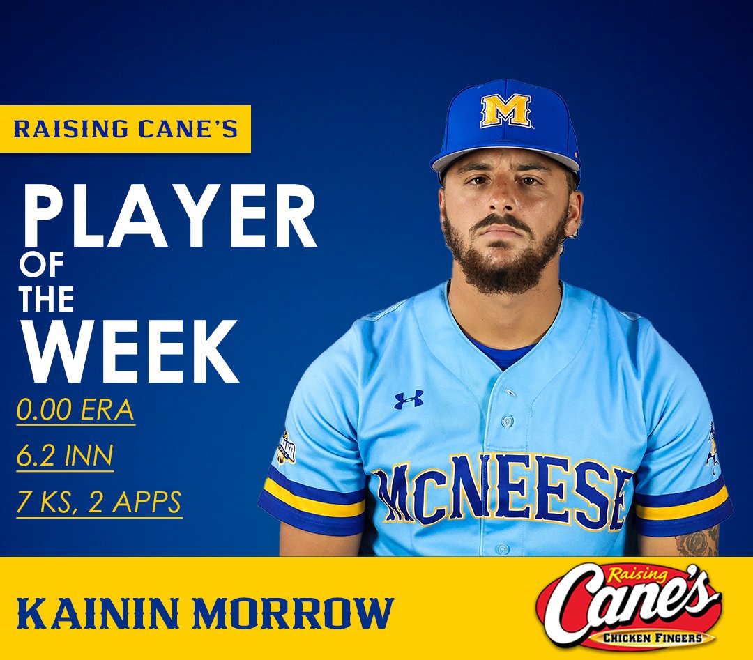 Congratulations to your <a href="/raisingcanes/">Raising Cane's</a> Player of the Week, @kaininmorrow4! Thank you Poke fans for voting and be on the look out for the next Poll!