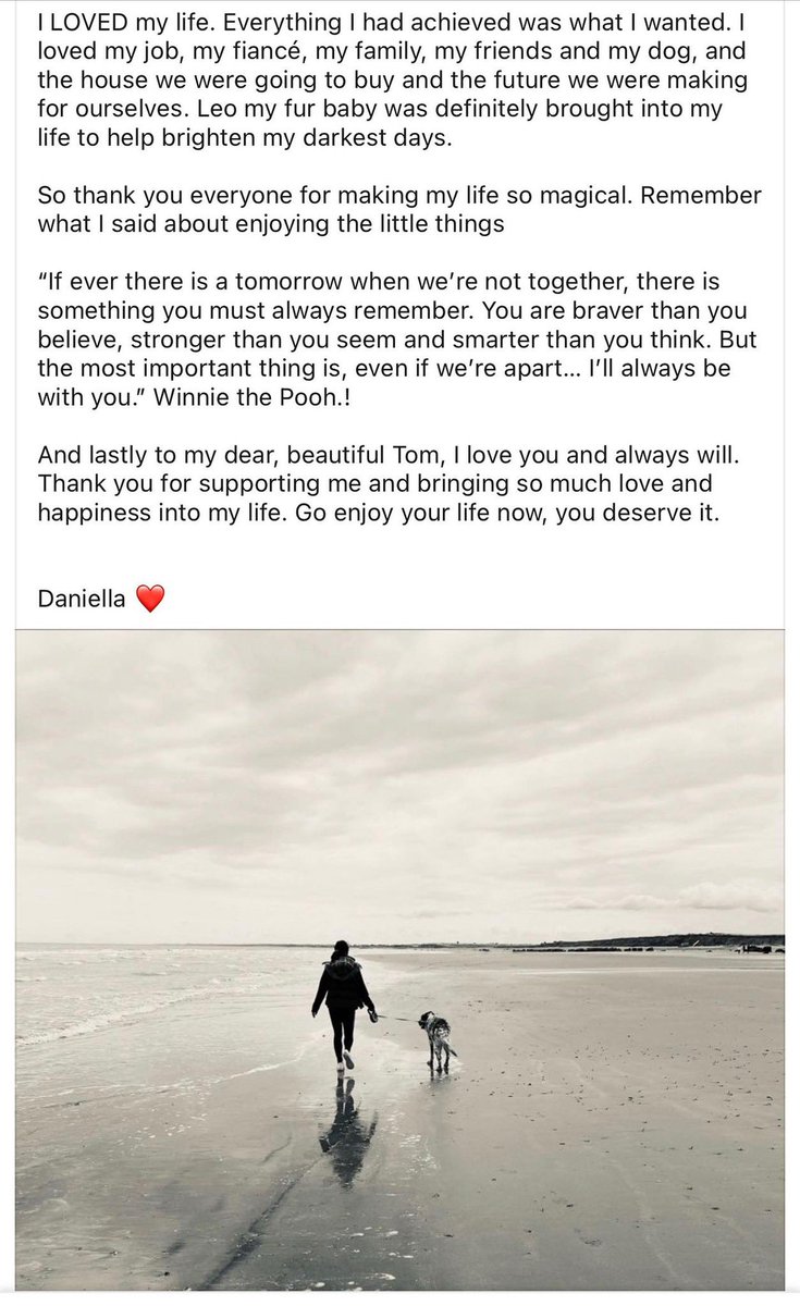 This LinkedIn post by a woman who just died from cancer is very moving.