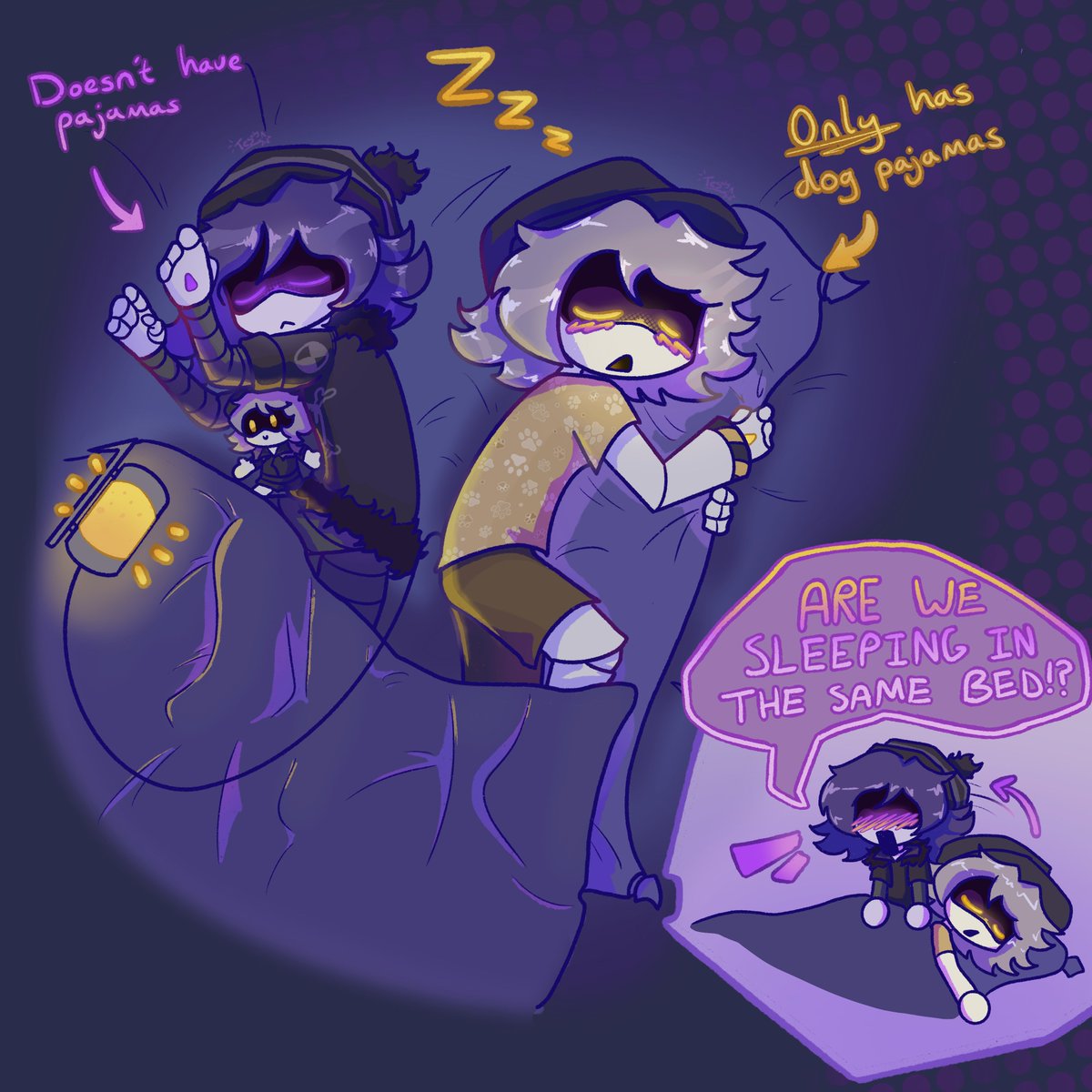 Tesedyy's tweet photo. sleepover 💤

{[ #murderdrones #murderdronesfanart #nuzi #enzi ]} https://t.co/2d8y7BC3s4