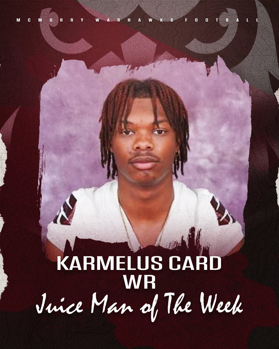 ⚠️!!! WEEK 5 JUICE MEN!!!⚠️

Defense = Zach Lambert - Sr. LB/DB - Uvalde HS
Offense = Karmelus Card - Jr. WR - El Paso Eldorado HS

#WarHawksFAW
#GOOD
#DOMINATE
