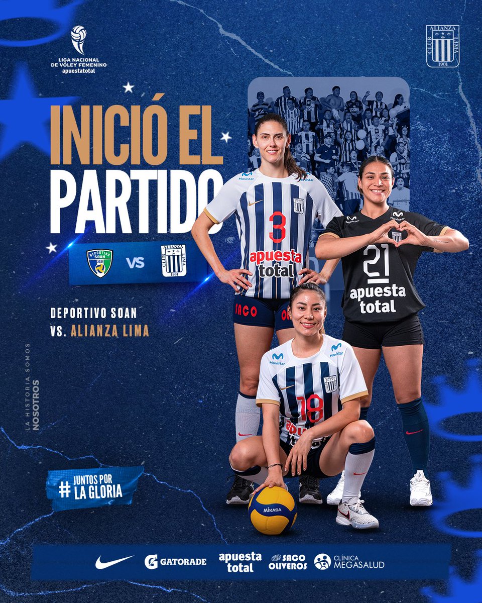 ⏱🏐 ¡𝗜𝗡𝗜𝗖𝗜𝗢́ 𝗘𝗟 𝗣𝗔𝗥𝗧𝗜𝗗𝗢!

Dep. Soan 🆚 <a href="/AlianzaLimaVB/">Alianza Lima Vóley</a> 

¡Vamos, Íntimas! 💪🏾💙

📺 Míralo solo por <a href="/MovistarDeporPe/">Movistar Deportes</a> canal 003 / 703 HD

#JuntosPorLaGloria 
#Íntimas