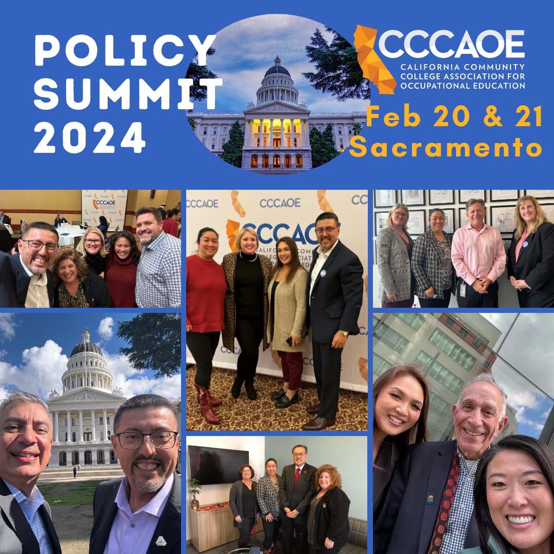 Over 50 CTE leaders attended Policy Summit '24 in Sac! 'I valued the opportunity to engage... with colleagues from various institutions, where I learned about their great work utilizing SWP funds. ... CCCAOE prepared me to have impactful discussions.' Leslie De Rose #careers4all