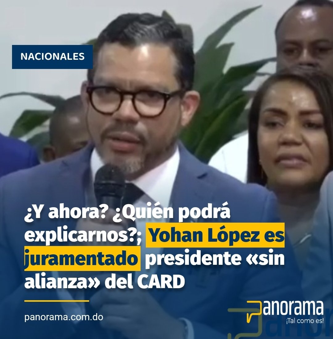 panorama_do's tweet photo. #panorama_nacional
A pesar de que ayer la Comisión Electoral del CARD ratificó a Trajano Vidal Potentini como presidente electo del Colegio Dominicano de Abogados, hoy Yohan López es juramentado.
Detalles en:
https://t.co/OoGHhtkgT4
#YohanLopez #ColegiodeAbogados https://t.co/IkeYq1tWrQ