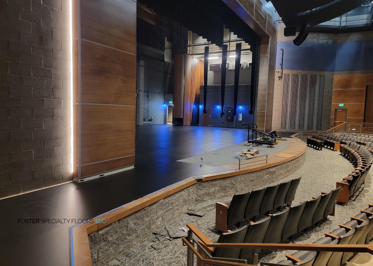 FosterFloors's tweet photo. Everyone loves a good jazz square💃🕺Where better to practice than on a new stage?! Don't be afraid to take center stage &amp; swipe through the final photos of Homestead High School 😉

#fsf #funfriday #finalphotos #finale #fin #jazzsquare #theatre #progressionfinale #homestead #hs https://t.co/BlLeM15KAW