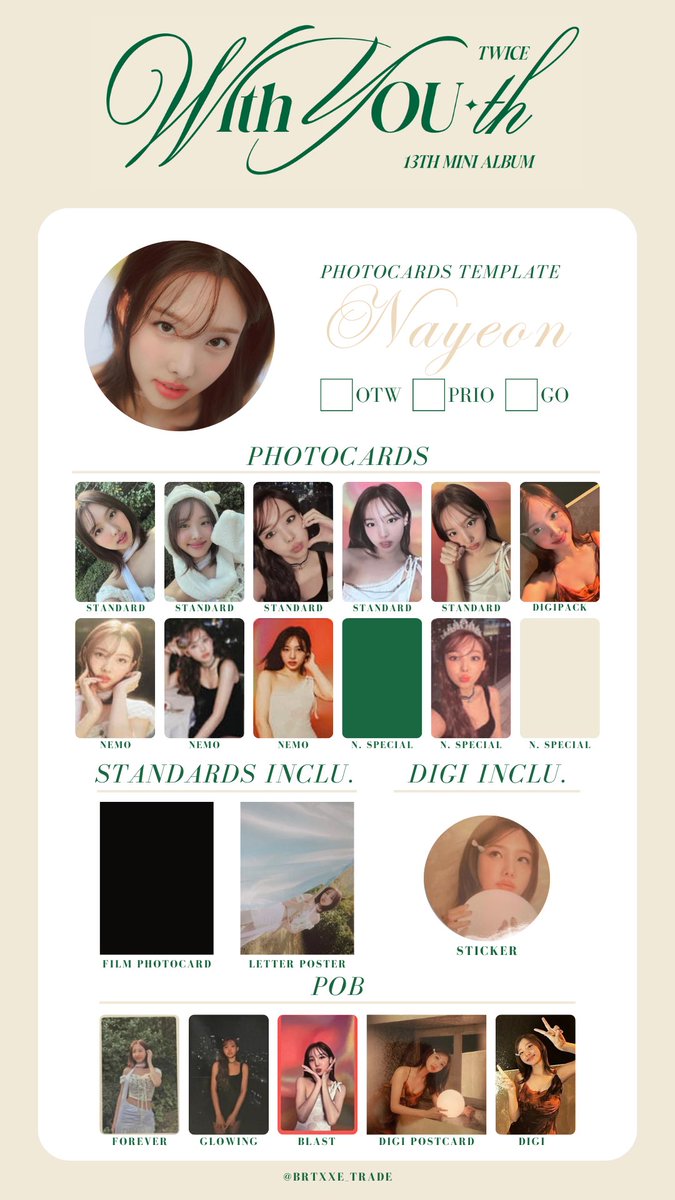 TWICE/WITH YOU TH/MONOGRAPH/トレカ！/ TWICE - MONOGRAPH WITH YOU-TH