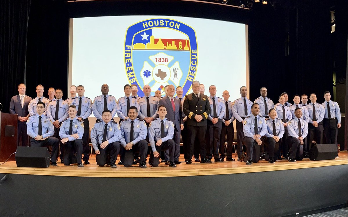 Congratulations to Houston's newest firefighters, the graduates of Cadet Class 2023C! We are very fortunate to have these courageous individuals among our frontline heroes. Thank you for your dedication and commitment to serve our city! #txlege #HD144