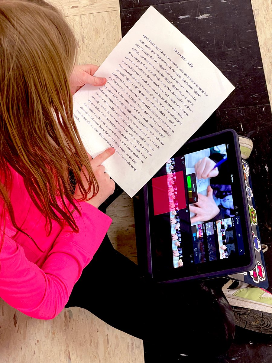 Sara Malchow ο£Ώπ©π»βπ»πΎ / π #ISTELive24 (@smalchow) on Twitter photo 5th graders <a href="/PCSD_GB/">Glenbrook Elementary</a> spent 5β drawing a snowman while recording themselves. They then wrote a script from the perspective of their pencil. This week we used iMovie to speed up their video and record their script over the original video. <a href="/PCSD_GBlibrary/">Glenbrook Library</a> #RaiderStrong #4Cs 5th graders <a href="/PCSD_GB/">Glenbrook Elementary</a> spent 5β drawing a snowman while recording themselves. They then wrote a script from the perspective of their pencil. This week we used iMovie to speed up their video and record their script over the original video. <a href="/PCSD_GBlibrary/">Glenbrook Library</a> #RaiderStrong #4Cs