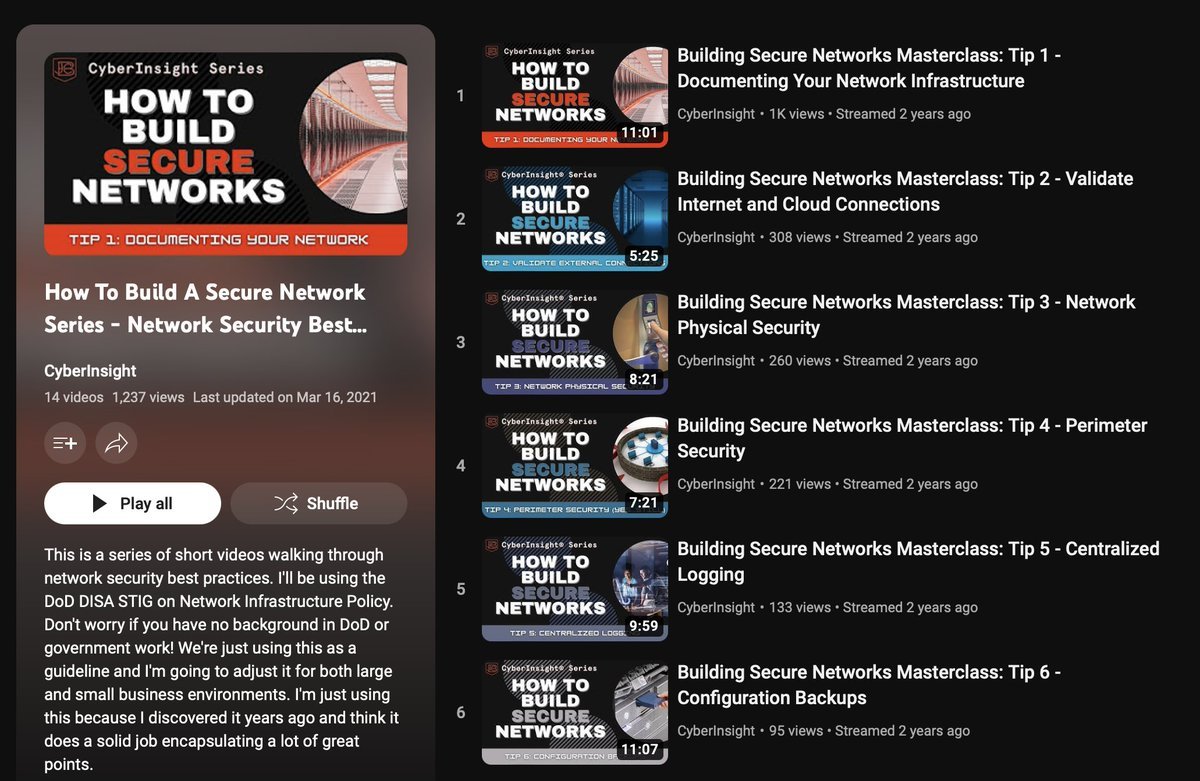 JBizzle703's tweet image. It&apos;s not flashy😂...but if you want some good network security basics... go check out my &quot;How to Build Secure Networks Series&quot; on YouTube! 💻☁️

#cybersecurity #networking #NetworkSecurity 

youtube.com/playlist?list=…