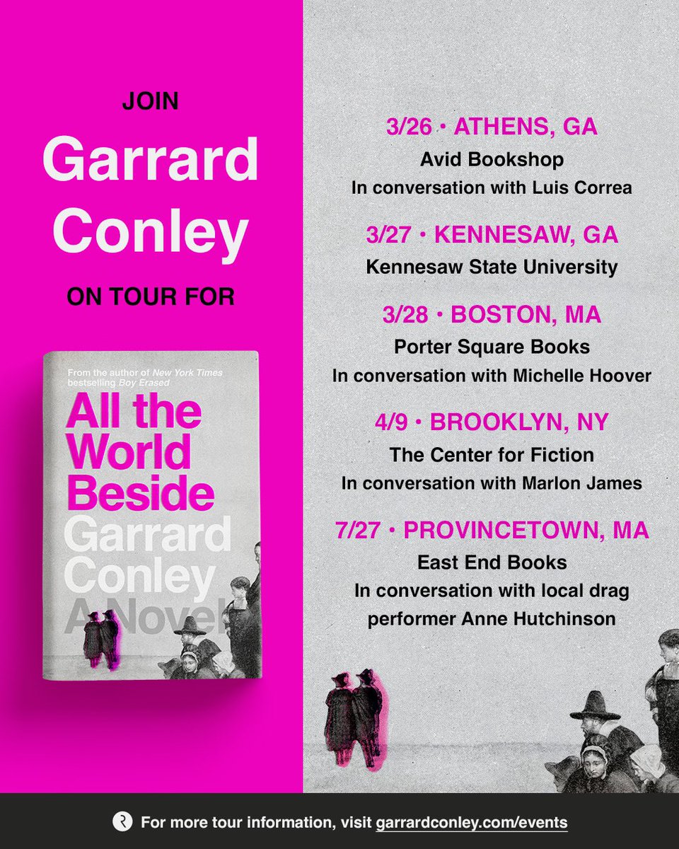 ‼️ Pt 1 of Tour Dates! ‼️ Highlights include the brilliant @MarlonJames5 & a drag queen performing as one of our greatest colonial martyrs Anne Hutchinson! More info 🔗 in bio.