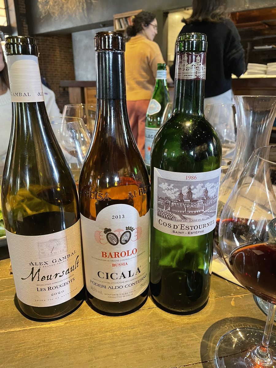 Had a great lunch with Elton Slone of @robertcraigwine at Charter Oak. Great company and a few special wines (a nice Meursalt, 2013 Cicala Barolo Poderi Aldo Conterno and 1986 Cos d’ Estournel) made for a fun lunch. #Wine