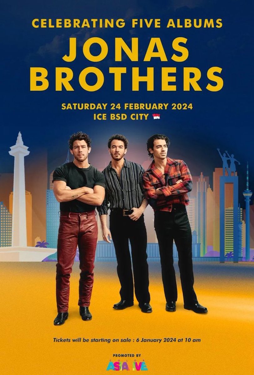 nunala88's tweet photo. JUAL tiket Jonas Brother type Gold Festival underprice DM COD #JonasbrotherJKT2024 #JualtiketJonasBrother2024 #jualantiketkonser #konserjonas #wtstiketjonas #wtsjonas #jualjonas #tiketjonas #konserjonasbrothers #jualtiketkonser #jual #jualan https://t.co/uYSH6rFSec