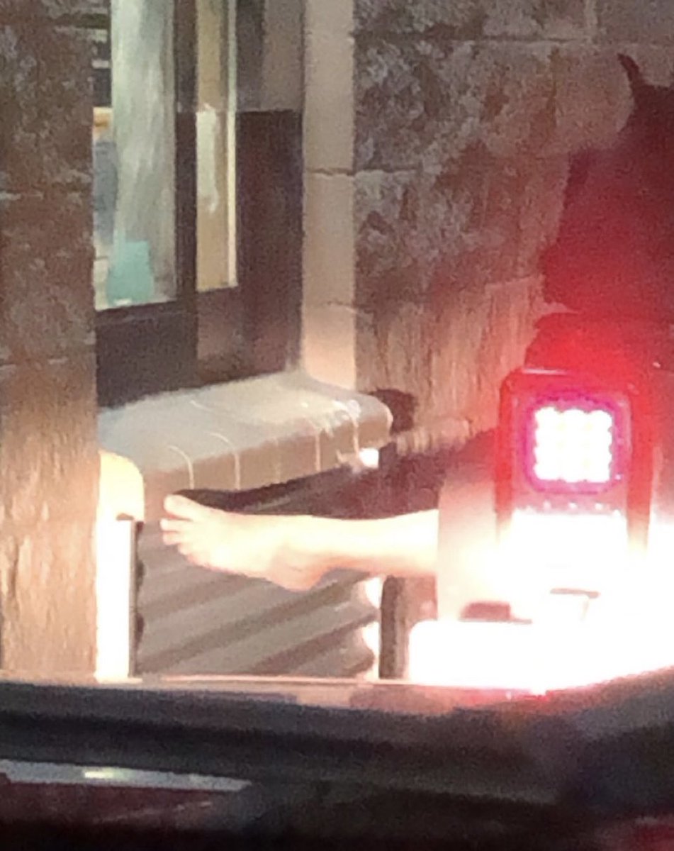bongoism's tweet image. two years ago i was at mcdonald’s and this guy kept rubbing his feet on the mcdonald’s drive thru window