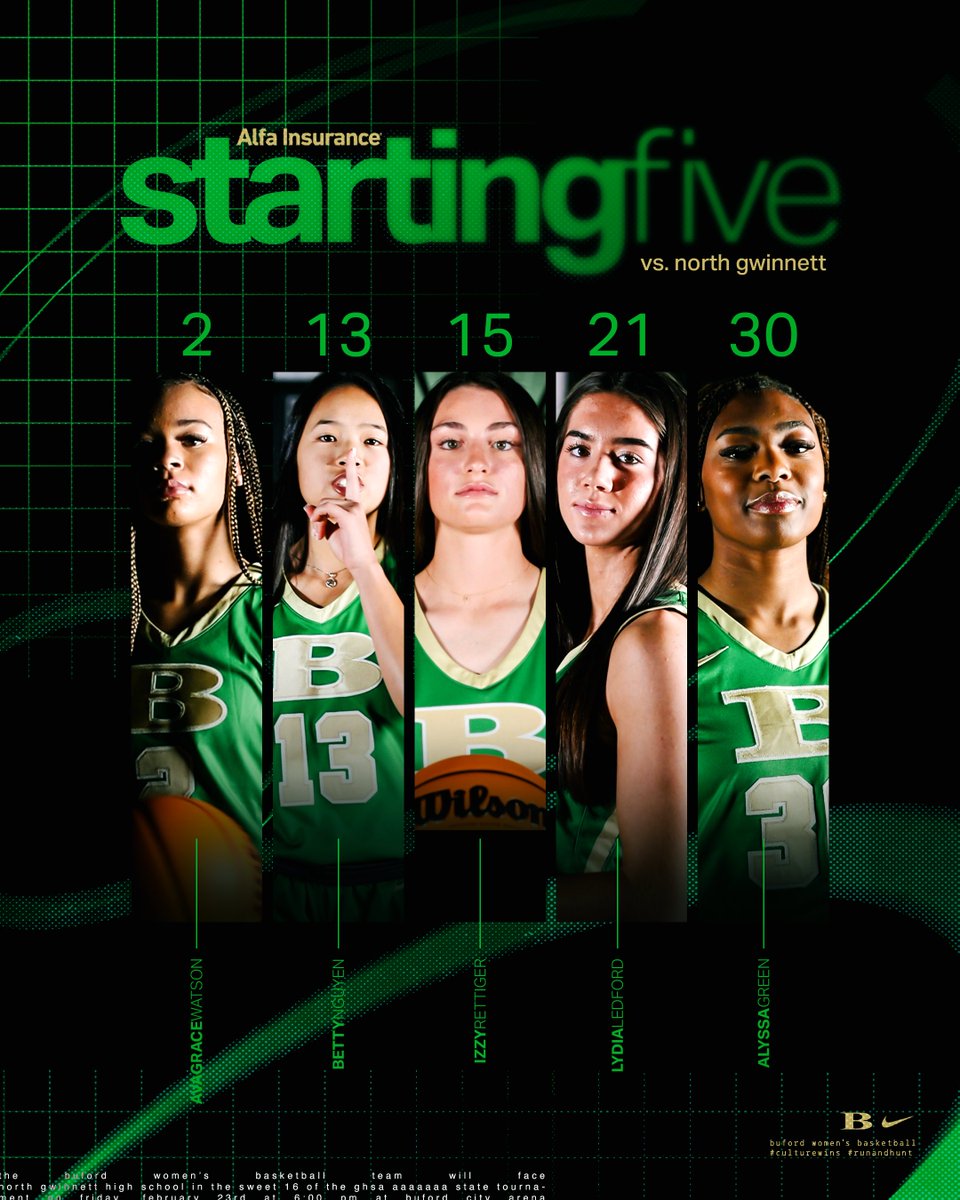 starting 🖐️ vs. the Lady Bulldogs presented by Alfa Insurance❗️

#CultureWins | #RunAndHunt
