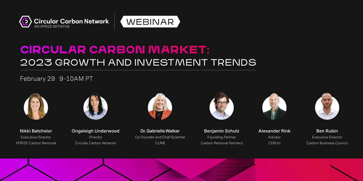 XPRIZE (@xprize) on Twitter photo Want to learn more about 2023 investment and growth trends for the #circularcarbon market from our new report? Join us at our webinar on Feb. 29 at 12pm ET / 9am PT.
Reserve your spot here. ➡️ eventbrite.com/e/circular-car…
cc: <a href="/nikkisbatchelor/">Nikki Batchelor</a> Want to learn more about 2023 investment and growth trends for the #circularcarbon market from our new report? Join us at our webinar on Feb. 29 at 12pm ET / 9am PT.
Reserve your spot here. ➡️ eventbrite.com/e/circular-car…
cc: <a href="/nikkisbatchelor/">Nikki Batchelor</a>