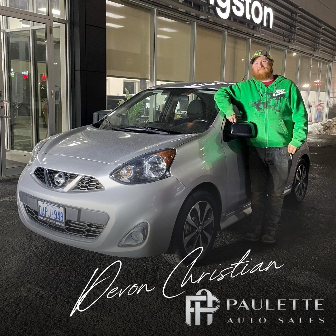 PauletteAuto's tweet image. 🚗 Mitchell's brother Cody bought a truck from us last year, so when it was time for Mitchell to get some new wheels, Cody recommended he come see us! Thanks, Cody! Enjoy your 2015 Nissan Micra Mitchell!

🙏 Thank you so much for choosing Paulette Auto Sales!