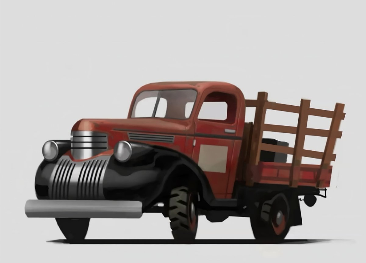 TF2DevTrivia's tweet image. The pickup truck prop that is commonly used throughout TF2 is based on a photograph that TF2's art director, Moby Francke, shot in the 1980s while touring Sonoma, California. The truck is a Chevrolet AK Series model specifically.