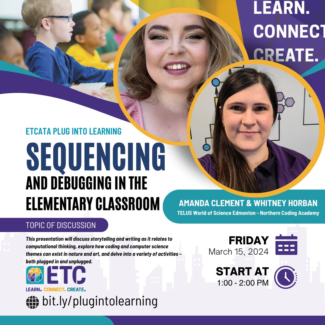 🌟 Amanda Clement & Whitney Horban team up at 'Plug Into Learning'! Learn to integrate coding into elementary classes through art, nature, and stories. 📚🖥️🍃

#PlugIntoLearning #CodingIsEverywhere #STEMEducation #abed
