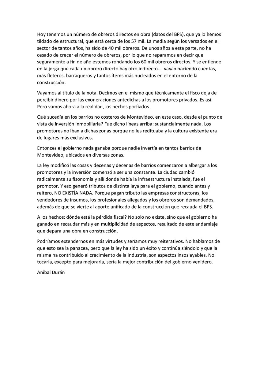 AppcuRecepcion's tweet photo. "Antes de la Vivienda Promovida, el gobierno nada ganaba porque nadie invertía en tantos barrios de Montevideo".

Nueva editorial de nuestro Director Ejecutivo para @elpaisuy. Leela completa aquí ⬇️ https://t.co/NQtI8uDrfi