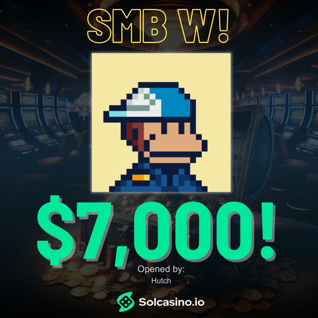 solcasino's tweet photo. SMB for only $30? ✅🤝

$31 ➡️ $7,000! 🔥
0.05% Chance! 🤯

Reply with your favorite NFT Collection for a chance to be one of TWO people who will win a free "Bluechips" lootbox! 🔮💸