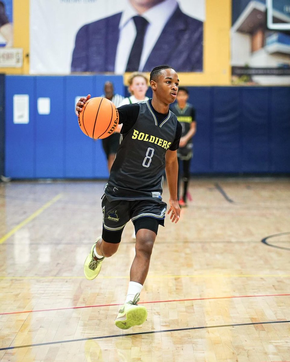 Justin Kimbrough is rapidly emerging right there at the very top of the PG list in the class of 2028. The son of Arizona State #ForksUp asst Jermaine Kimbrough (who also played at Virginia Tech/Cleveland St) is cerebral playmaker with deep range who constantly had head swivel.