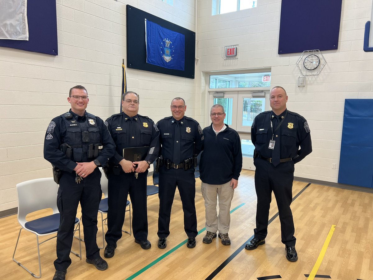 Today we celebrated 🎉 our 5th graders for completing the DARE program! Thank you 5th grade families for coming out to support your children in completing this program. Thank you Chief Ramsey and Sergeant Horn for speaking to our students today!🐸😊 <a href="/mcps_va/">MCPS</a> <a href="/cburgpolice/">ChristiansburgPolice</a>