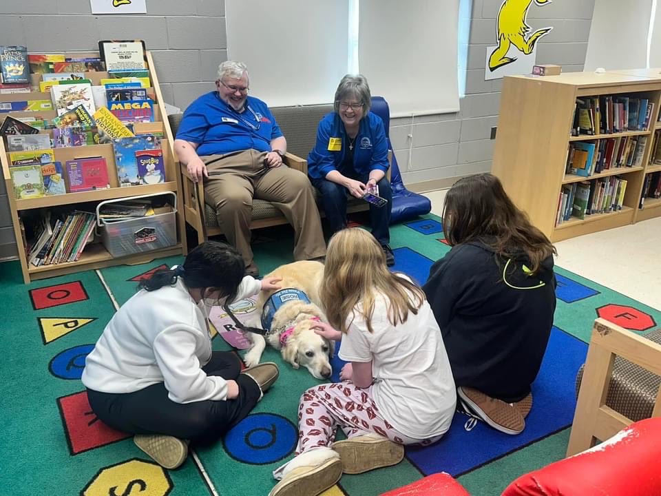Anna Shepherd (@annawshepherd) on Twitter photo A big thank you to Rosie and her humans for coming out to <a href="/jmsmustangs_/">John M Stumbo Elementary</a>. Rosie helps kids that have experienced grief, by being a comfort dog and letting the kids pet and play with her. Thank you LCC K-9 Comfort Dogs for your help and service. <a href="/SchoolsFloyd/">Floyd County Schools</a> A big thank you to Rosie and her humans for coming out to <a href="/jmsmustangs_/">John M Stumbo Elementary</a>. Rosie helps kids that have experienced grief, by being a comfort dog and letting the kids pet and play with her. Thank you LCC K-9 Comfort Dogs for your help and service. <a href="/SchoolsFloyd/">Floyd County Schools</a>