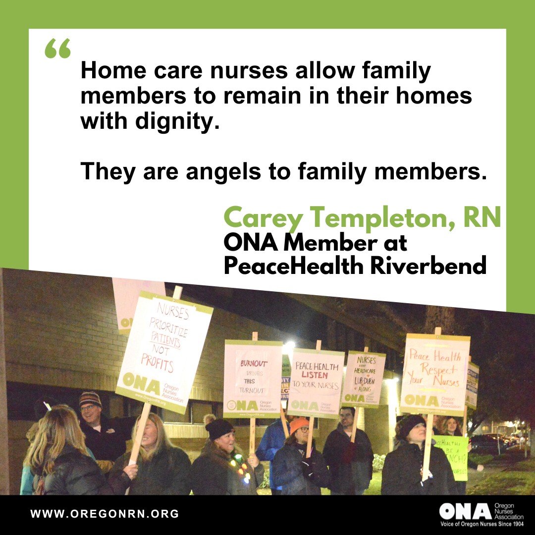 OregonNurses's tweet photo. After two weeks of walking the picket line the Sacred Heart Home Care nurses are closing out their strike with a candlelight vigil tonight at 6 PM on the corner of MLK Blvd and Game Farm Road. Park at 1075 International Way to be shuttled.
#RespectOurNurses #SHHCSStrike https://t.co/irs4dIaAg3