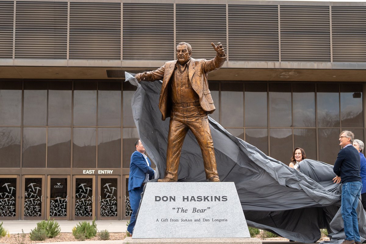UTEPAthletics's tweet photo. The Bear has a permanent home, and his legacy will forever be immortalized! ⛏️

Public unveiling tomorrow at 4pm. https://t.co/g87xpRgvMs