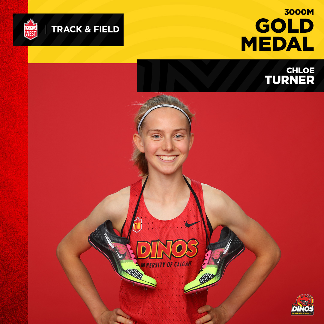 DinosTFXC's tweet photo. 🥇CHLOE TURNER🥇

The rookie brings home the first medal of the meet for Calgary, winning the 3k!

#GoDinos https://t.co/PC7Q00GCDm