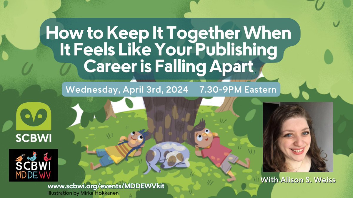 Hey, lovelies. I'm doing a thing in April with @SCBWI_MD_DE_WV that I think A LOT of us in publishing need. I hope you'll consider joining us!