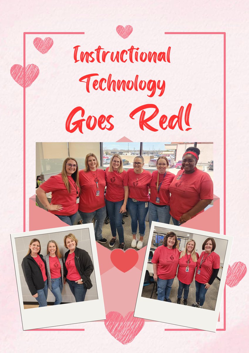 The Department of Instructional Technology goes RED! ❤️ Heart disease affects millions every year, but together, we can raise awareness and promote heart health. #AmericanHeartMonth #GoRedDay #MISDExcellence