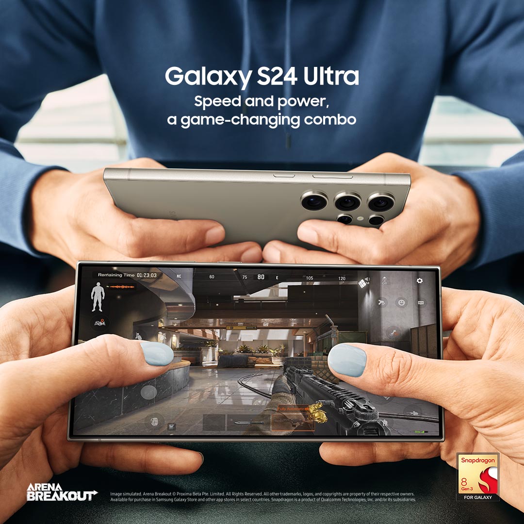 Elevate your gameplay with the upgraded Snapdragon® 8 Gen 3 Mobile Platform on the new #GalaxyS24 Ultra. #GalaxyAI @snapdragon

Buy now: smsng.us/GalaxyS24Ultra