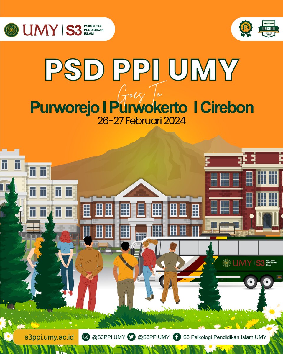 PSDPPI kali ini akan hadir di Purworejo, Purwokerto dan Cirebon dalam rangka sosialisasi dan promosi program studi. Nantikan kedatangan kami di kota kalian dengan berbagai tawaran menarik lainnya.