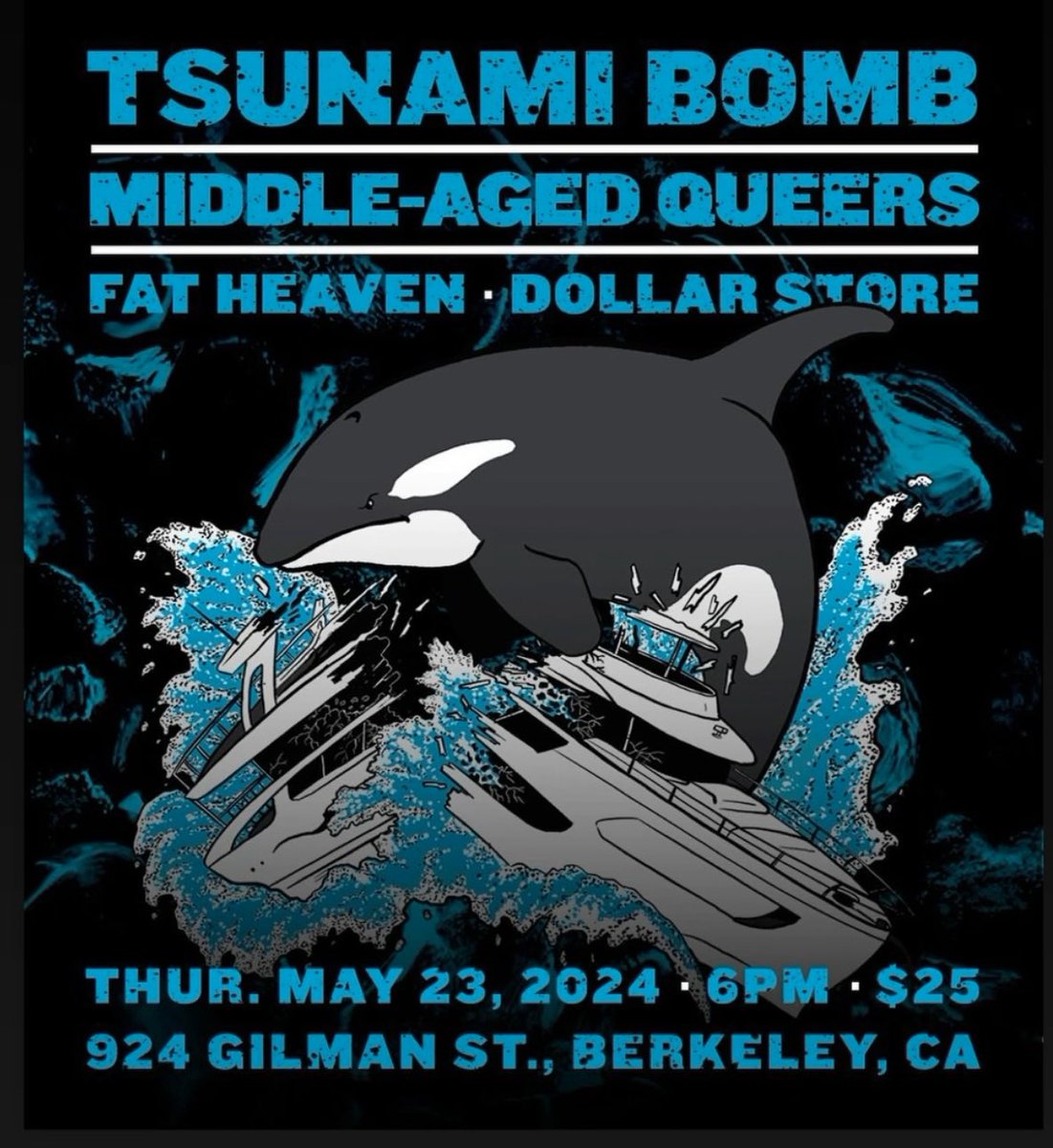 Rad show alert - snag those tickets quick - this will sell out 

tickets.924gilman.org/event/tsunamib…