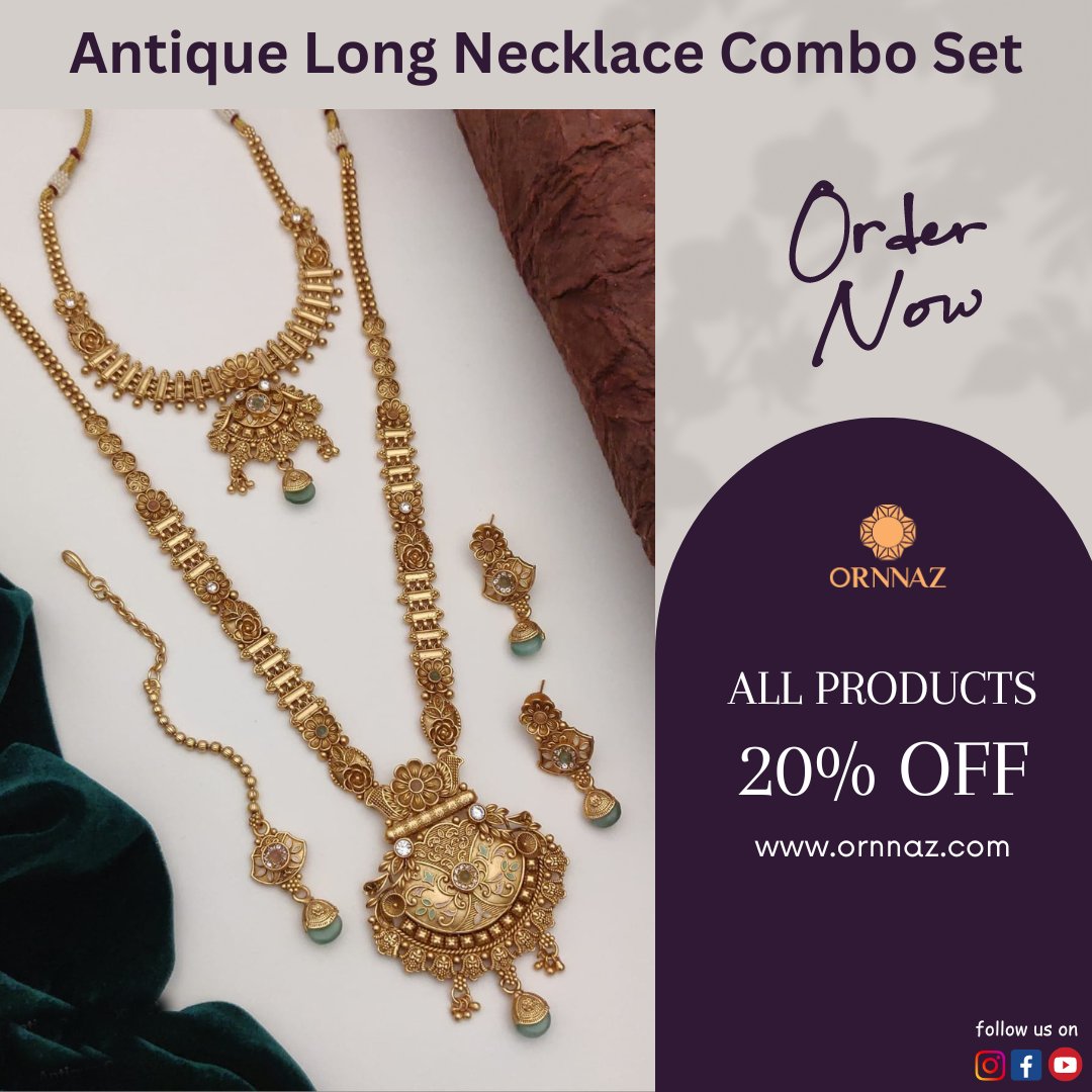 Buy an Antique Necklace Combo Set Online Shopping for Women at #ornnaz

ornnazartificialjewellery.com/combo-antique-…

#OrnnazArtificialJewellery
#latestcomboset
#antiquelongset
#antiquenecklace
#antiquecomboset
#comboset
#artificialnecklace
#beautifulnecklace
#goldplatednecklace
#gorgeousnecklace