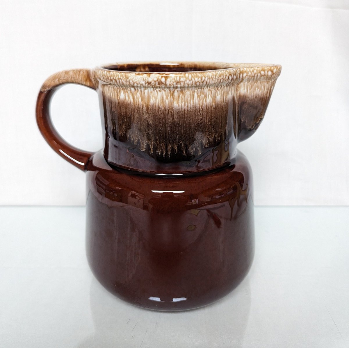 McCoy Pitcher, Brown Drip Glaze, 80 oz. Farmhouse, Rustic, Country, 12' Tall, Holds 2.5 Quarts, McCoy LC USA, PERFECT Condition tuppu.net/d1a12eae #AmazingFunVintage #Etsy #SignedCollectible