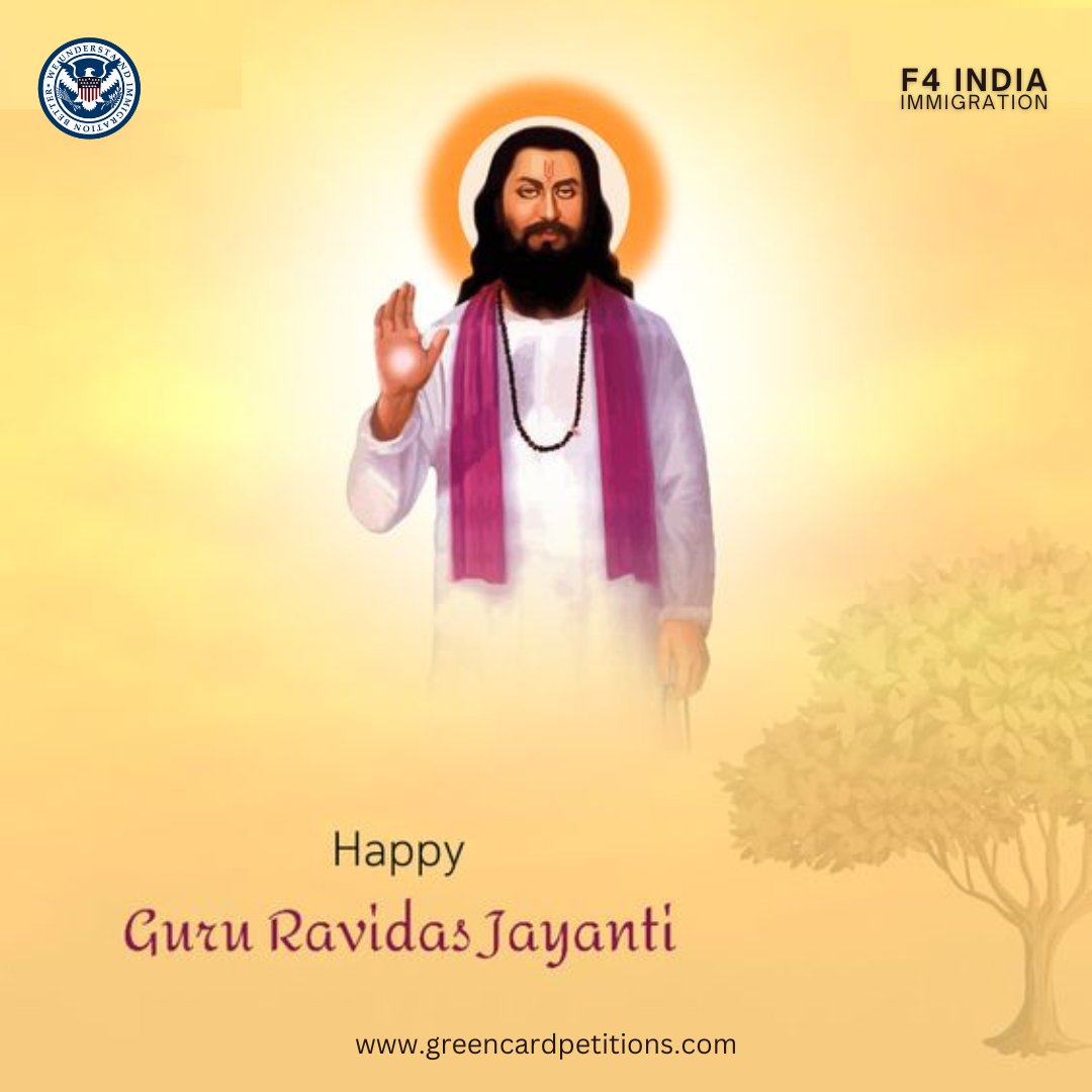 'Happy Guru Ravidas Jayanti' for F4 India Immigration Law Firm Team.. #Ravidasjayanti2024

#visainterview #VisaFacts #SpouseVisa #VisaTips #VisaInfo #VisaSuccess #VisaApproved #ImmigrationSuccess #VisaGranted #ImmigrantSuccess #USImmigration #FamilyBasedImmigration