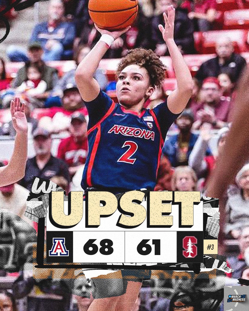 DOWN GOES NO. 3🚨

<a href="/ArizonaWBB/">Arizona Basketball</a> gets the win over No. 3 Stanford‼️

#NCAAWBB