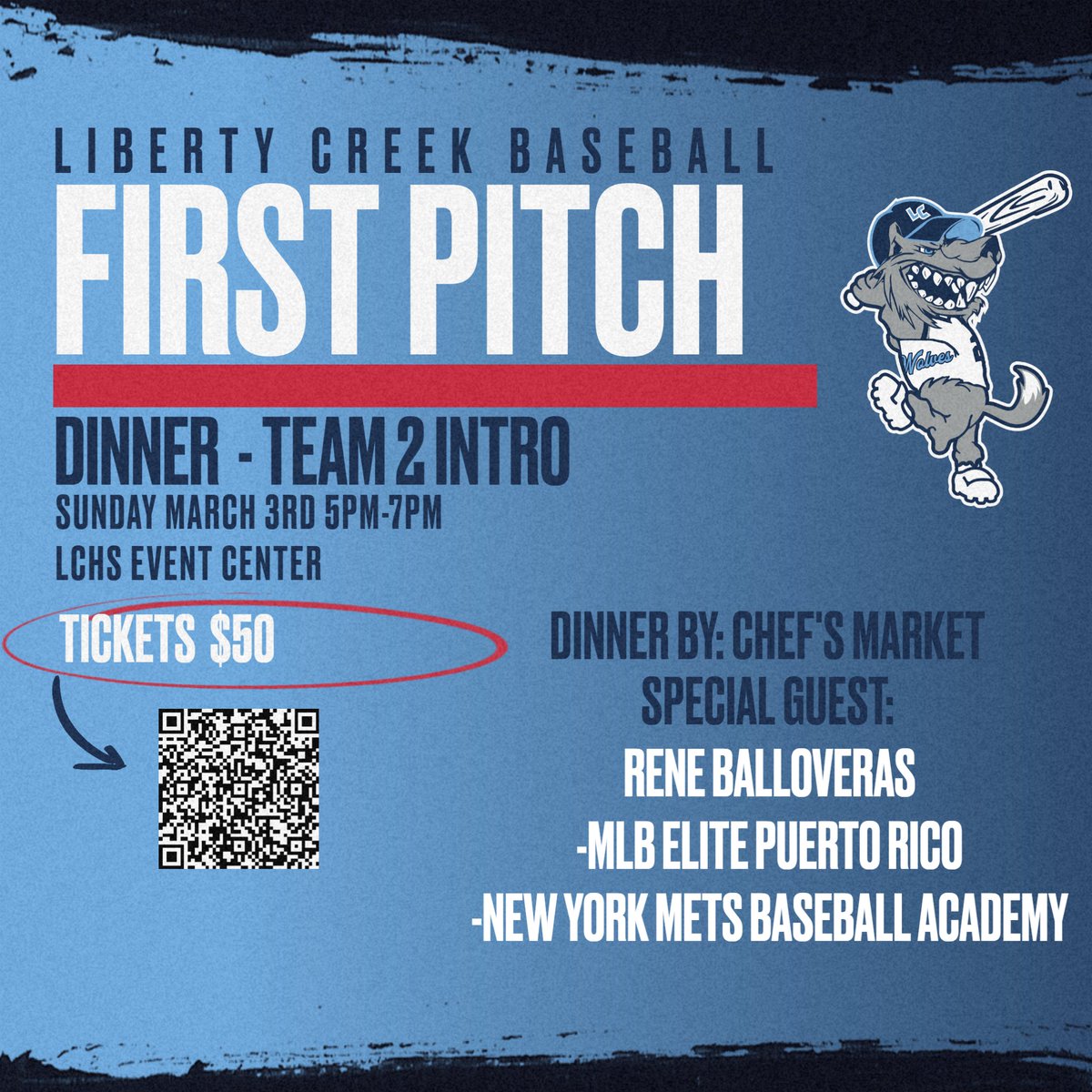 Join us as we introduce our #TEAM2 and kick off the Liberty Creek Baseball Season. Next Sunday March 3rd, 5pm. 

Link to purchase tickets:
gofan.co/event/1423579?…