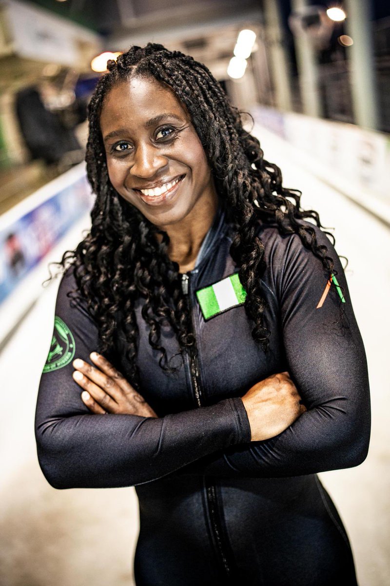 This weekend I will make history for Nigeria🇳🇬 as the 1st African athlete to compete in bobsleigh at the BMW IBSF World Chams. This is the FIRST time ever the continent of Africa will be represented in bobsleigh at a World Champs in the 100 years since @ibsfsliding was founded.🌟