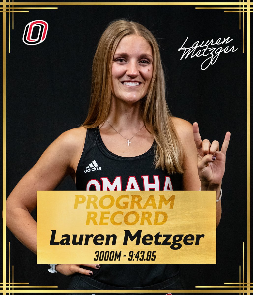 She strikes again!

Lauren Metzger set the all-time program record tonight in the indoor 3000m with a time of 9:43.85! That time was good for a 6th place finish in the finals!

#OmahaTFXC