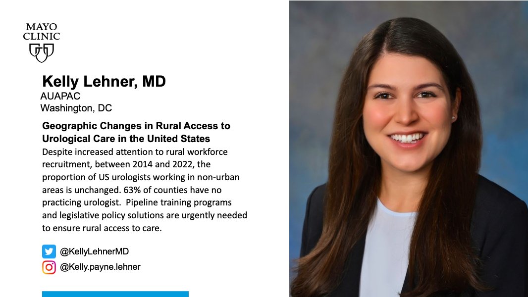 Don't miss @KellyLehner tomorrow at #AUAPAC2024 presenting Geographic Changes in Rural Access to Urological Care in the United States! February 27, 2024, at 8am @candacegranberg @kvnkoo @AmerUrological