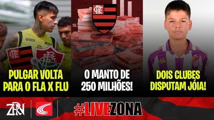PULGAR VOLTA PRO FLA X FLU | UNIFORME VALENDO 250 MILHÕES? | CLUBES DISPUTAM JOIA! 

Ao vivo com <a href="/ArthurCostaBH/">Arthur Costa ℤℝℕ𓅐</a>, <a href="/renanrlopes/">Renan Lopes</a> e participação especial do amigo <a href="/Lemos_Santos/">Bruno Lemos</a>