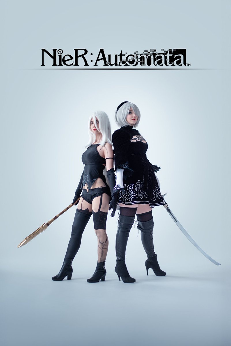 NieR:Automata 7th Anniversary A2: @natariyasama 2B: @mamura_senpai_ Photo: @miadema_cosplay Edit: @Gaerwen_art #Nier #NierAutomata #NierAutomata7th @NieRGame