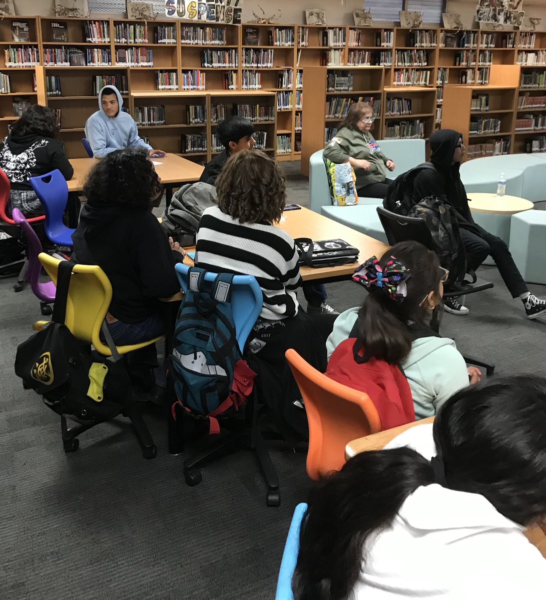 johnsturk's tweet photo. Thanks again to Mr. Lewis for having me visit the after-school magic club at Bridger Middle School in North Las Vegas! #magicprez #sammagicians https://t.co/sGA3G0cdoP