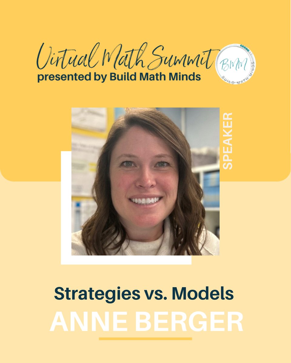 Anne builds our understanding of the difference between a strategy & a model in this session. Learn how to facilitate discussions that will help your students connect strategies & models for addition & subtraction in the early grades. VirtualMathSummit.com @cincy_mathanne
