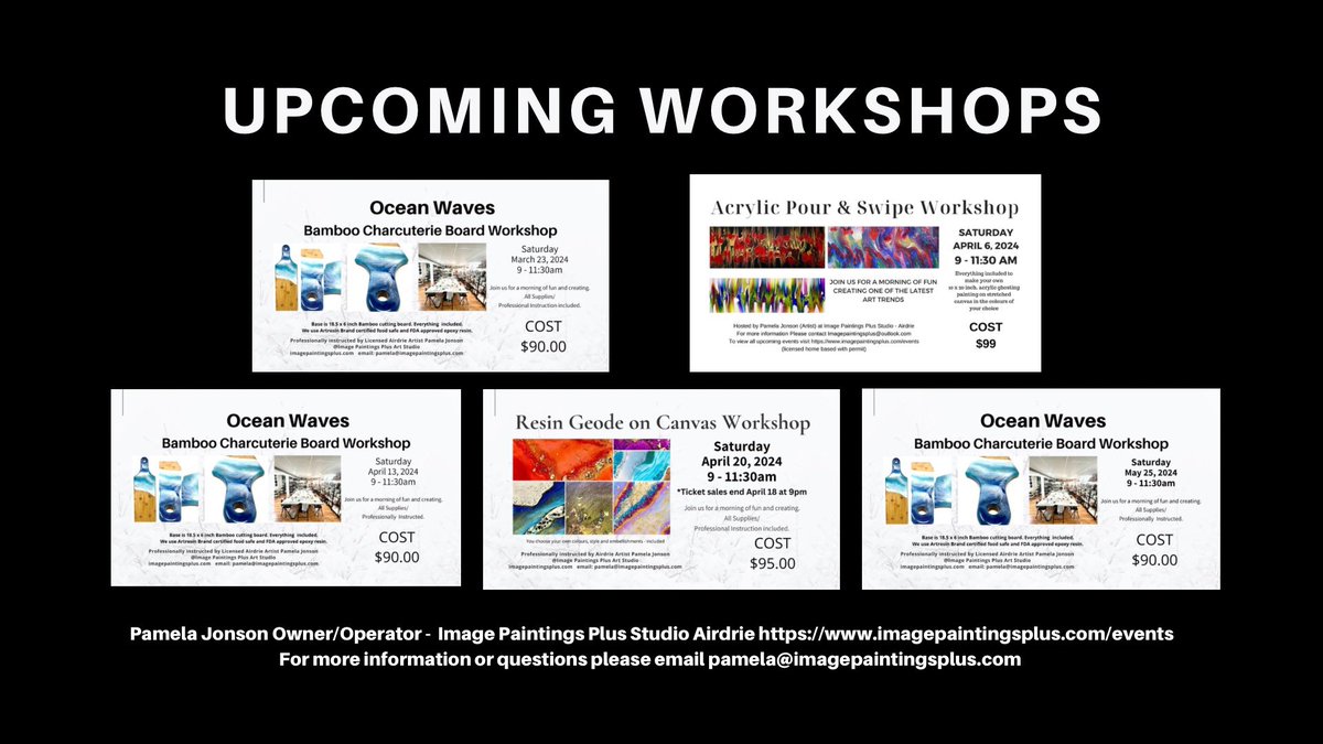 Airdrie Alberta art workshops. Step by step professional instruction. imagepaintingsplus.com/events #art #classes #workshops #trending #signup #charcuterieboards #students #resin #acrylic #painting #Abstract #airdrie #Calgary #yyc #Albert #joinus #art #tickets