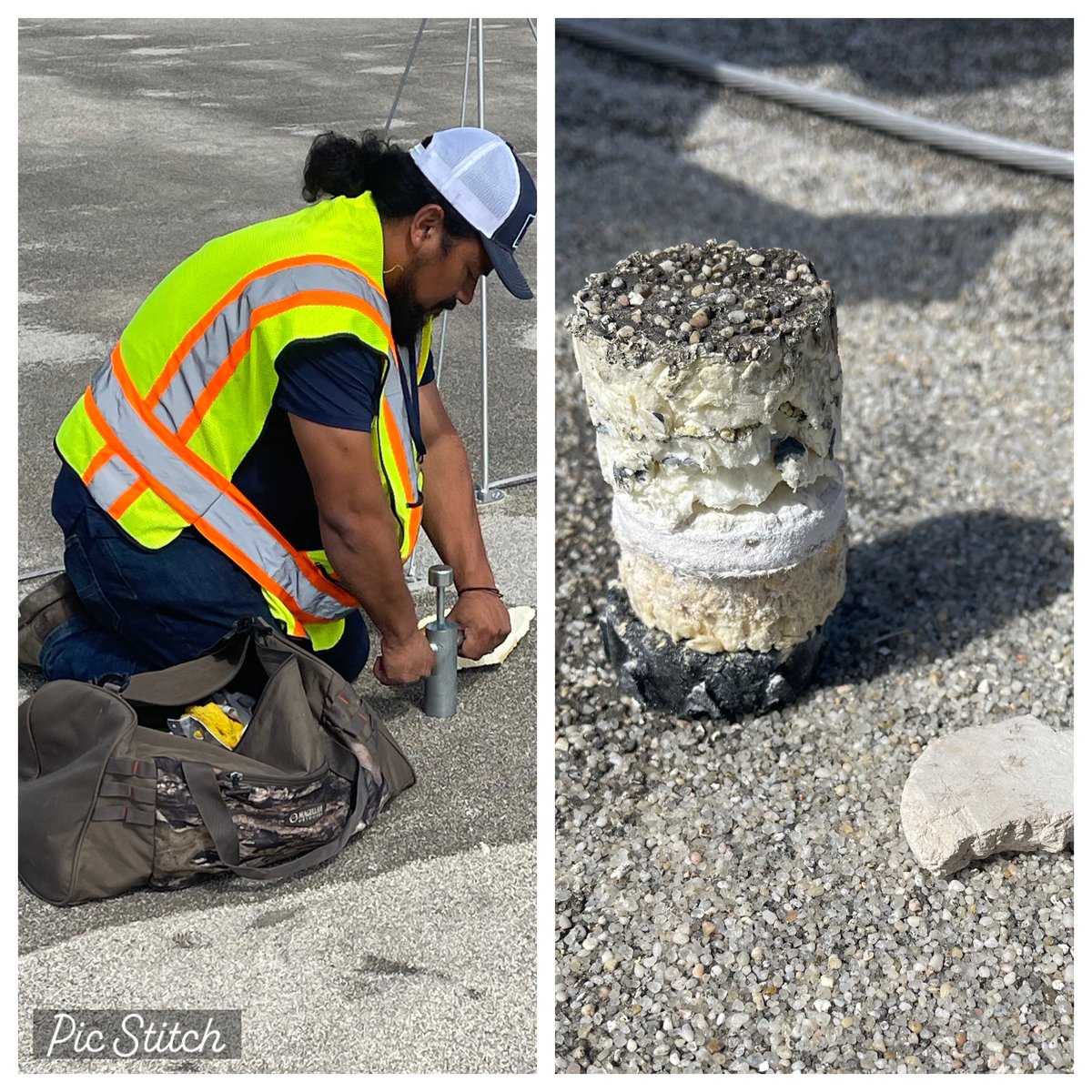 AffluentRoofer's tweet image. We&apos;ve got a core sample in hand and we&apos;re ready to unravel the mysteries of this flat roof. #affluentexteriors #commercialroofing #coresample&quot;