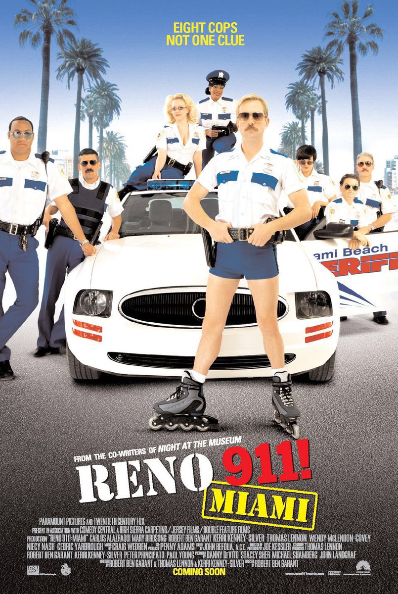 FilmNewsNos's tweet photo. 🎬MOVIE HISTORY: 17 years ago today, February 23, 2007, the movie ‘Reno 911: Miami’ opened in theaters!
#ThomasLennon #RobertBenGarant #WendiMcLendonCovey #NiecyNash #CedricYarbrough #CarlosAlazraqui #KerriKenney #MaryBirdsong @michaelianblack @pattonoswalt @DavidKoechner https://t.co/vAzBPy0N9A
